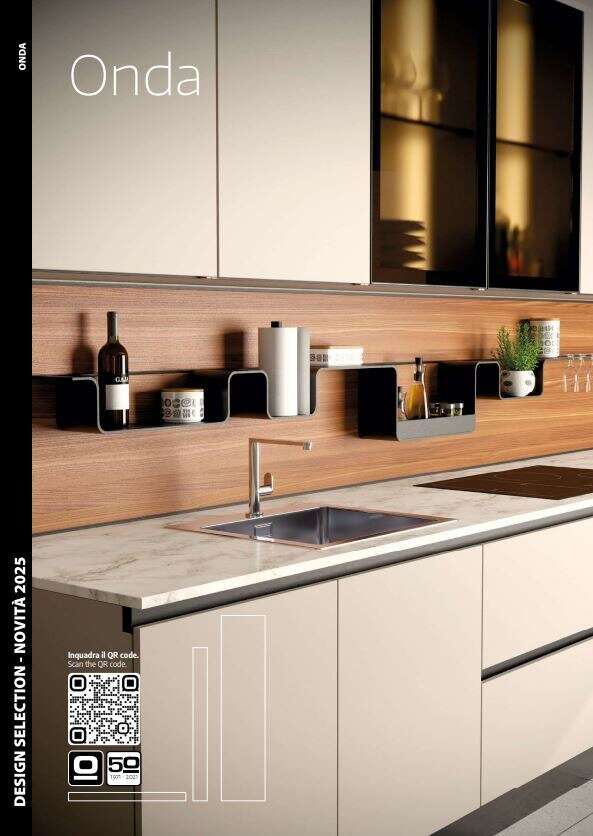 ONDA – Mensole e accessori in alluminio per boiserie cucina – Ossicolor