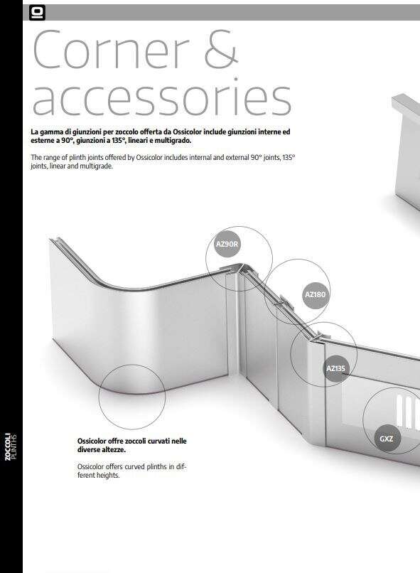 Zoccoli e accessori in alluminio per mobili cucina – Ossicolor