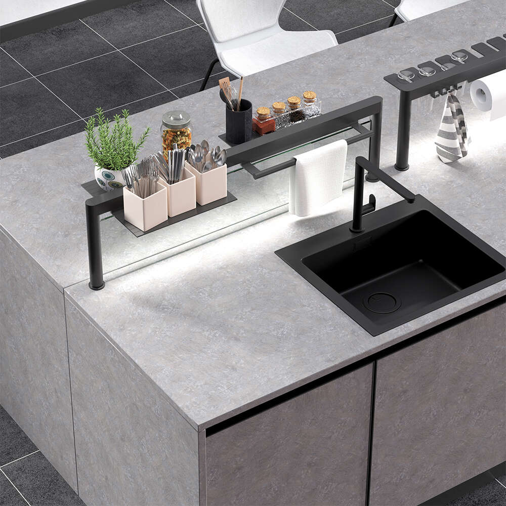 Ponte Ossicolor | Sistema accessoriabile per isole e penisole cucina